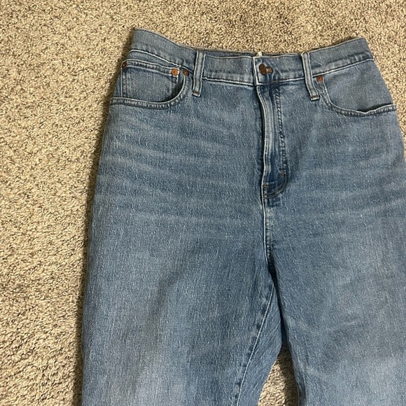 Madewell THE PERFECT VINTAGE CROP JEAN Blue Cotton Women's Size 33 High Waist - Picture 3 of 10